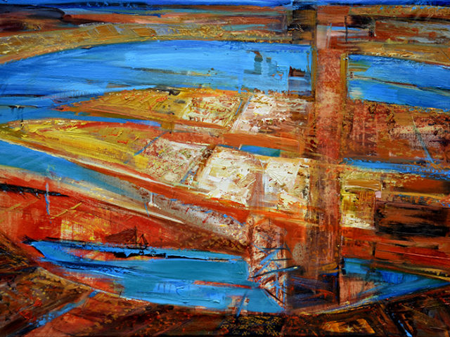 Obraz "Spinalonga II", obraz abstrakcyjny.