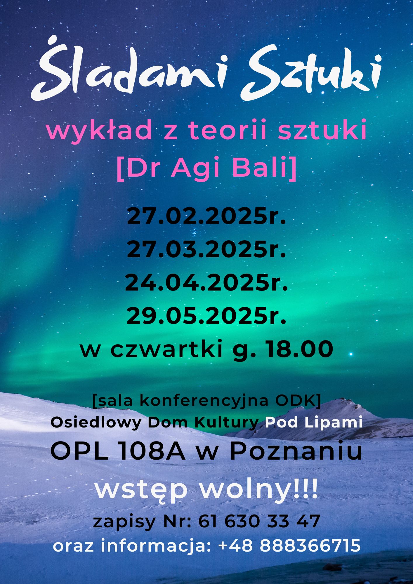 Śladami Sztuki – zaproszenie na cykl wykładów