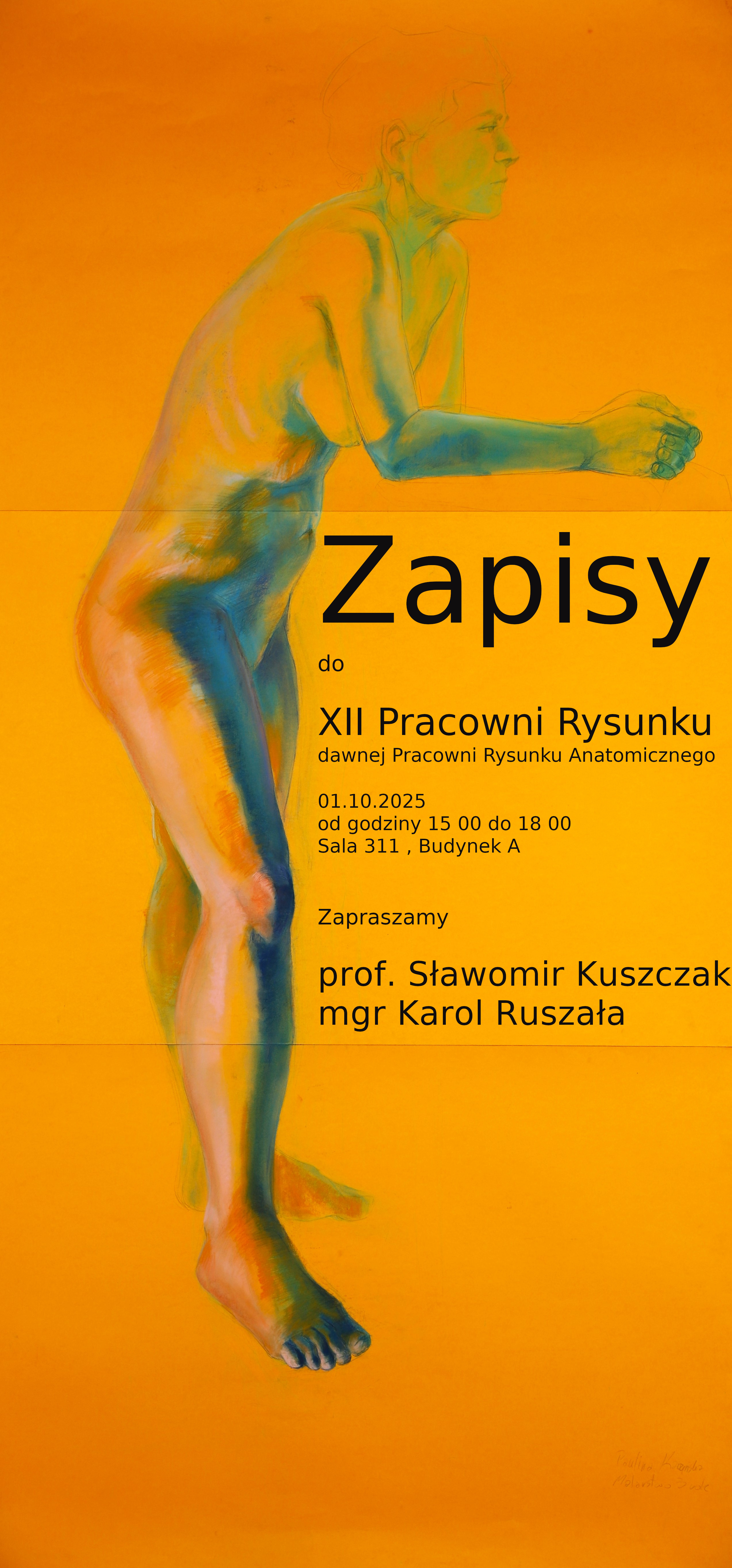 Zapisy do XII Pracowni Rysunku dawnej Pracowni Rysunku Anatomicznego