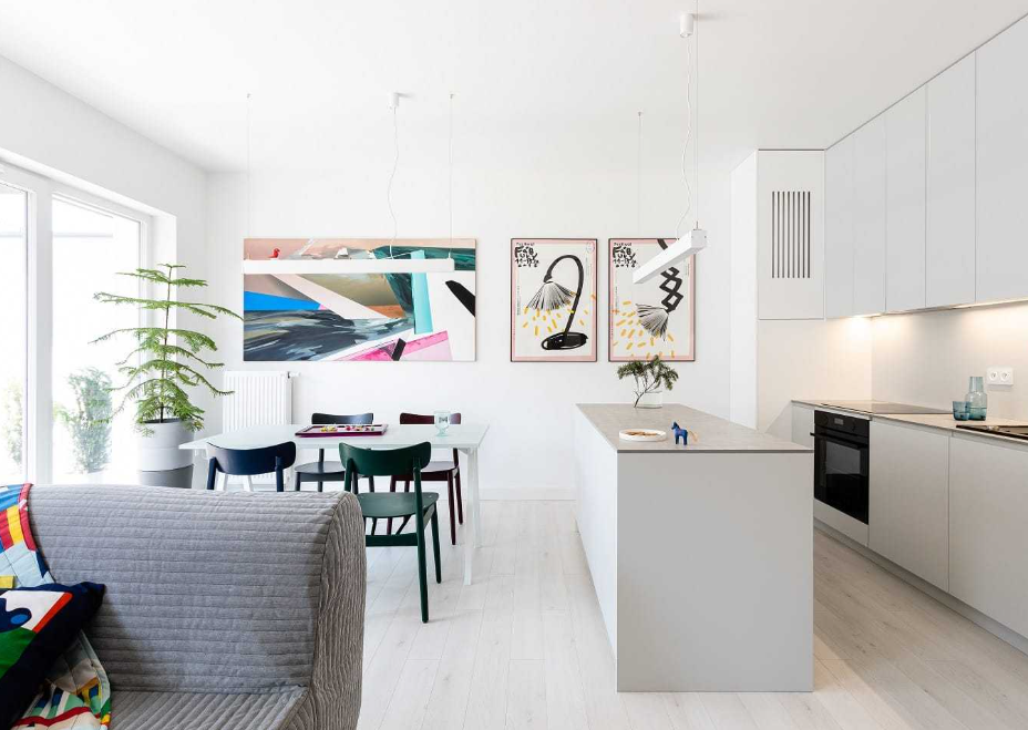 R. Gruszewski MIESZKANIE PRYWATNE przy ul. Niedziałkowskiego w Poznaniu/ projekt aranżacji wnętrz i nadzór nad realizacją (powierzchnia 54 m²)/ projekt upublicznienie jako artykuł na portalu branżowym DesignAlive oraz na wystawie finałowej 7. Międzynarodowego Biennale Architektury Wnętrz w Krakowie/ Małopolski Ogród Sztuki, Kraków, 2022 (fot. Weronika Trojanowska)