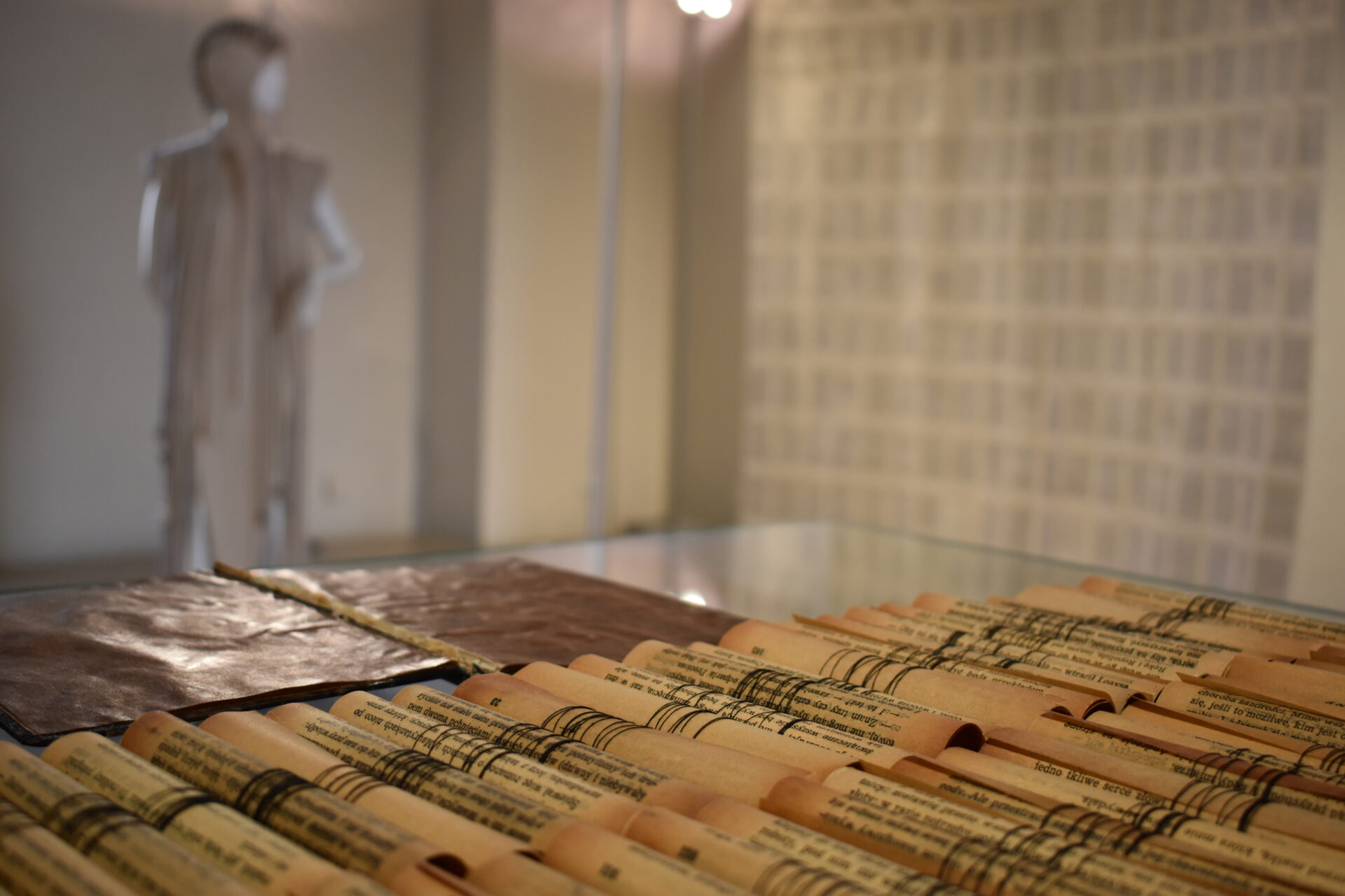 E. Mróz-Pacholczyk ,,KARTA [W] PAMIĘCI. CZŁOWIEK JAKO NOŚNIK”, wystawa indywidualna w ramach ,,Dni Kultury Polskiej w Brnie” / zaprezentowano 17 prac wykonanych w technikach własnych: obrazy, obiekty, formy ubioru / Galeria Krużganek Nowego Ratusza, Brno, Czechy (2025)