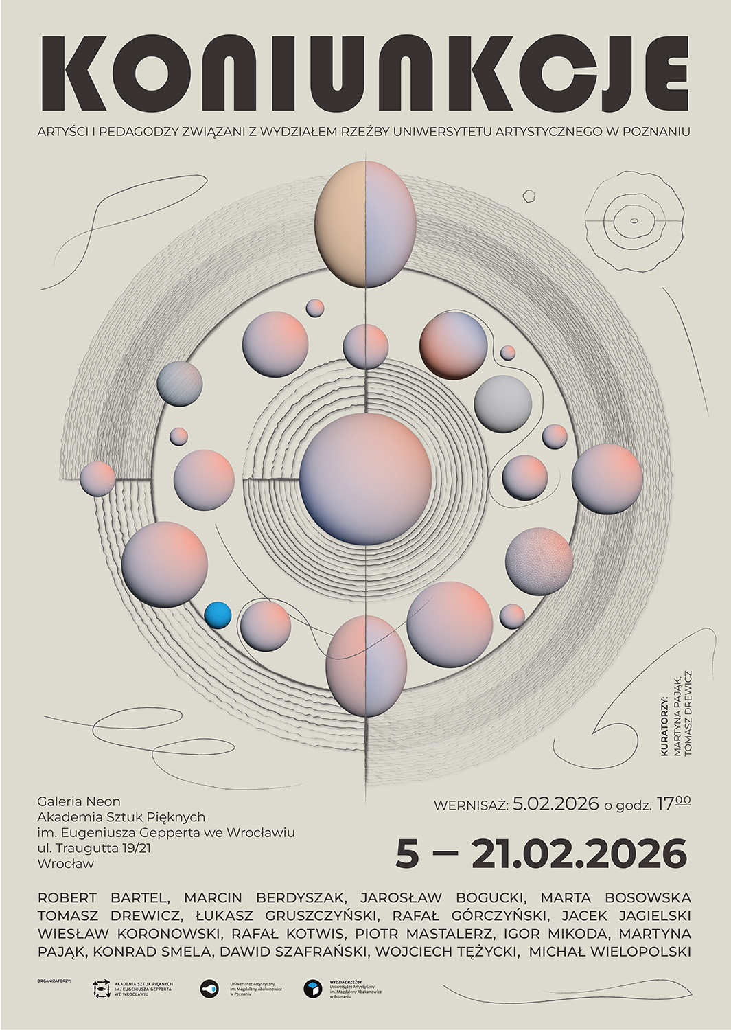 KONIUNKCJE – Artyści i Pedagodzy związani z wydziałem rzeźby Uniwersytetu Artystycznego w Poznaniu